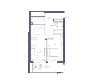 1-к квартира, вторичка, 64м2, 7/8 этаж