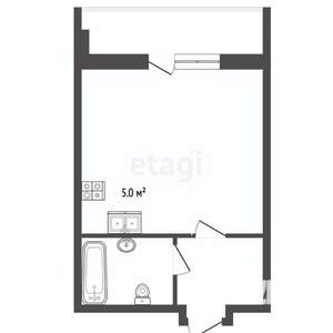 1-к квартира, вторичка, 50м2, 5/10 этаж