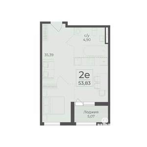 2-к квартира, вторичка, 54м2, 11/18 этаж