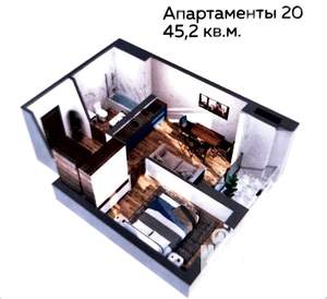 2-к квартира, вторичка, 45м2, 5/8 этаж