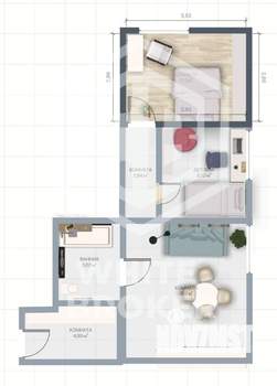 1-к квартира, вторичка, 51м2, 14/16 этаж
