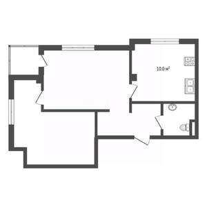 2-к квартира, вторичка, 56м2, 3/8 этаж