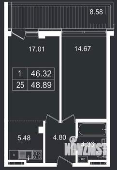 2-к квартира, вторичка, 49м2, 5/8 этаж