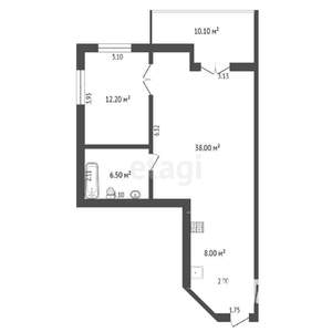 2-к квартира, вторичка, 56м2, 6/8 этаж