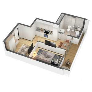 1-к квартира, вторичка, 40м2, 6/8 этаж