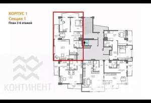 3-к квартира, вторичка, 81м2, 4/7 этаж