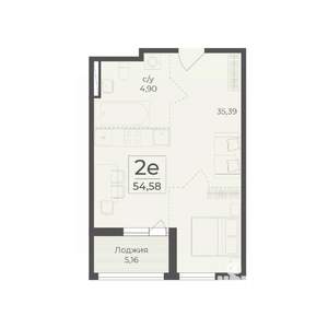 2-к квартира, вторичка, 55м2, 15/18 этаж