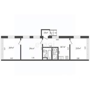 3-к квартира, вторичка, 115м2, 3/3 этаж