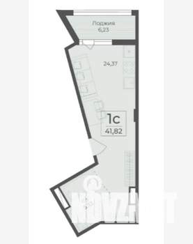 1-к квартира, вторичка, 45м2, 6/7 этаж
