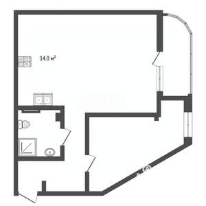 Студия квартира, вторичка, 74м2, 2/8 этаж