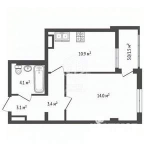 2-к квартира, вторичка, 35м2, 5/12 этаж