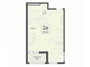 Студия квартира, вторичка, 58м2, 4/15 этаж