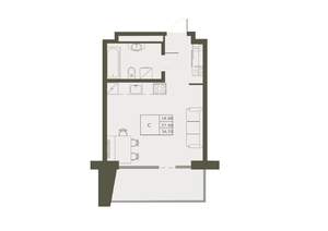 Студия квартира, вторичка, 35м2, 11/22 этаж