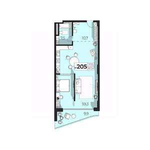 2-к квартира, строящийся дом, 87м2, 2/6 этаж