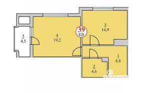 2-к квартира, вторичка, 52м2, 5/7 этаж