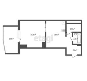 1-к квартира, вторичка, 48м2, 16/16 этаж