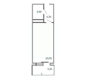 1-к квартира, вторичка, 35м2, 8/10 этаж