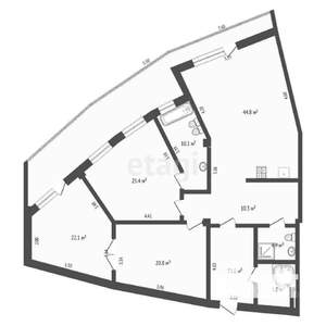 3-к квартира, вторичка, 165м2, 1/6 этаж