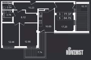 3-к квартира, вторичка, 85м2, 2/8 этаж