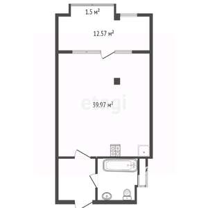 2-к квартира, вторичка, 54м2, 4/8 этаж