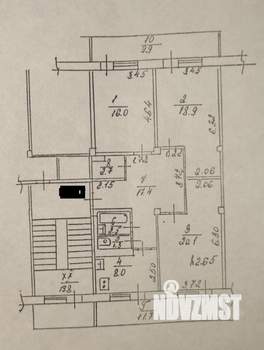 3-к квартира, вторичка, 93м2, 2/5 этаж