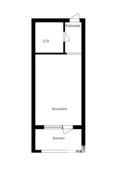 Студия квартира, строящийся дом, 42м2, 5/5 этаж