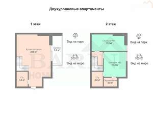 2-к квартира, вторичка, 77м2, 8/8 этаж