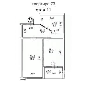 1-к квартира, вторичка, 51м2, 11/16 этаж