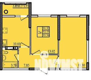 2-к квартира, вторичка, 56м2, 5/9 этаж