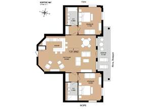 3-к квартира, вторичка, 132м2, 6/8 этаж