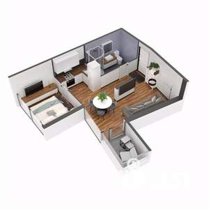 2-к квартира, строящийся дом, 62м2, 7/11 этаж