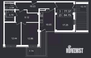 3-к квартира, вторичка, 85м2, 4/8 этаж