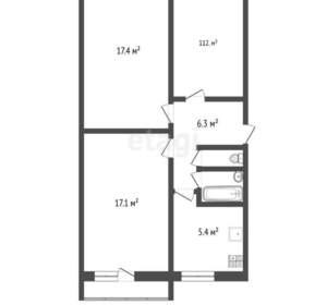 3-к квартира, вторичка, 60м2, 1/5 этаж