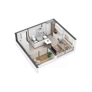 1-к квартира, строящийся дом, 30м2, 7/11 этаж