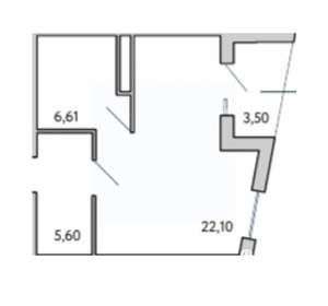 1-к квартира, вторичка, 38м2, 8/10 этаж