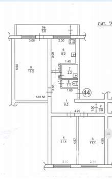 3-к квартира, вторичка, 66м2, 2/5 этаж