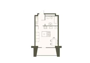 1-к квартира, строящийся дом, 37м2, 4/22 этаж