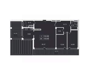 3-к квартира, вторичка, 120м2, 8/8 этаж