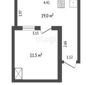 1-к квартира, вторичка, 31м2, 2/2 этаж