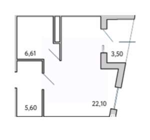 1-к квартира, вторичка, 38м2, 3/10 этаж