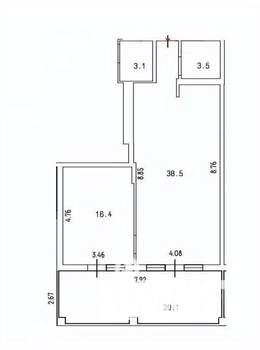 1-к квартира, вторичка, 78м2, 2/10 этаж