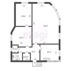 3-к квартира, вторичка, 85м2, 3/3 этаж