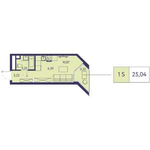 Студия квартира, строящийся дом, 25м2, 12/20 этаж