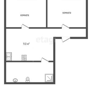 2-к квартира, вторичка, 45м2, 1/4 этаж