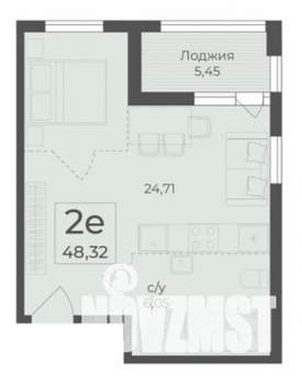 2-к квартира, вторичка, 48м2, 2/14 этаж