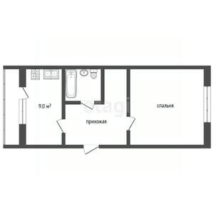 1-к квартира, вторичка, 45м2, 2/3 этаж