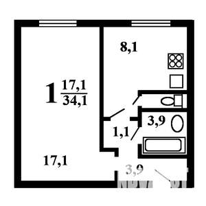 1-к квартира, вторичка, 35м2, 6/12 этаж