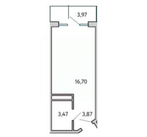 Студия квартира, вторичка, 28м2, 9/10 этаж