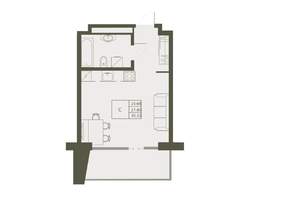 1-к квартира, вторичка, 35м2, 8/22 этаж
