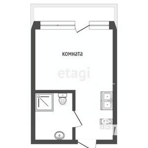 Студия квартира, вторичка, 39м2, 4/4 этаж